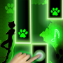 Magic Cat Piano Noir Tiles