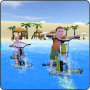 Kids Bicycle Race Water Surfing