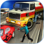 Modern City Gas Station 3D Pickup Truck Refueling