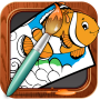 Coloring Book Sea Animals icon