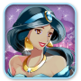 Princesse arabe avec des jeux daventure de cheval icon