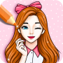 Glitter Girls Hairstyle Coloring Book icon