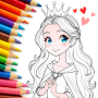 Cute Princess Coloring Game