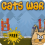 Angry Cats War: snowballs